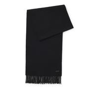 BOSS Écharpe en laine confectionnée en Italie avec patch logoté - Style Naster_35*180, 50517218 Noir pcs.