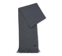 Hugo Boss Écharpe Albas Laine vierge Maille Raschel Gris