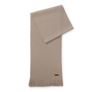 BOSS Écharpe en maille en laine vierge avec logo - Style Albas, 50495340 Brun chiné pcs.