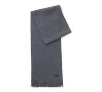 BOSS Écharpe en maille en laine vierge avec logo - Style Albas, 50495340 Gris pcs.
