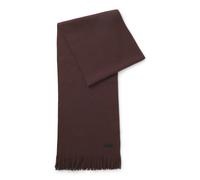 BOSS Écharpe en maille en laine vierge avec logo - Style Albas, 50495340 Marron foncé pcs.