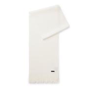 BOSS Écharpe en maille en laine vierge avec logo - Style Albas, 50495340 Naturel pcs.