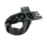 BOSS Écharpe gris noir pour homme - Rikard Knitted Scarf 35X180 Medium Grey 325608