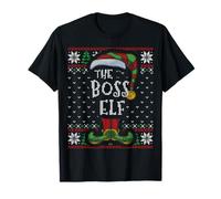 Boss Elf Christmas Matching Ugly T-Shirt