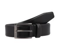BOSS Ceinture en cuir italien grainé avec boucle logo - Style Elloy_Sz35, 50541158 Noir 100