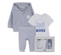 Boss - Ensemble Cardigan + Pantalon + Tee-shirt - Ciel - Garçon - 18 Mois