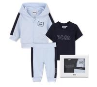 Boss - Ensemble Cardigan + Pantalon + Tee-shirt - Ciel - Garçon - 6 Mois