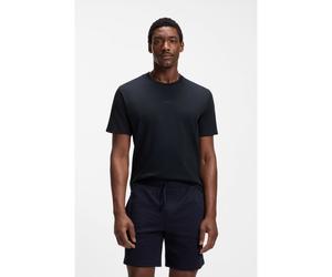 BOSS Ensemble de pyjama en coton avec T-shirt à imprimé intégral - Style Relax Short Set, 50540613 Bleu foncé L
