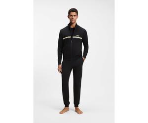 BOSS Ensemble de survêtement en coton stretch avec logo et bande emblématique - Style Long Set 1, 50515468 Noir S