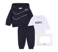 Boss - Ensemble Pantalon, Cardigan Et Tee-shirt - Bleu Cargo - Garçon - 9 Mois