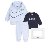 Boss - Ensemble Pantalon, Cardigan Et Tee-shirt - Ciel - Garçon - 9 Mois