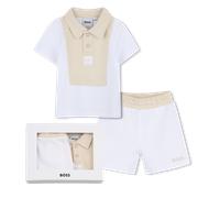 Boss - Ensemble Polo + Short - Blanc - Garçon - 9 Mois