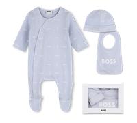 Boss - Ensemble Pyjama + Bavoir + Bonnet - Ciel - Garçon - 12 Mois