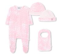 Boss - Ensemble Pyjama, Bavoir Et Bonnet - Baby Pink - Fille - 3 Mois