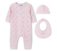 Boss - Ensemble Pyjama, Bonnet Et Bavoir - Baby Pink - Fille - 12 Mois