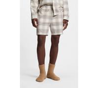 BOSS Ensemble pyjama short en flanelle de coton à motif vichy - Style Winter White Shorts, 50559467 Blanc XXL