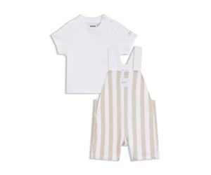BOSS Ensemble salopette et T-Shirt pour bébé, présenté dans une boîte cadeau - Style J53038/77101M, J53038 Beige 60