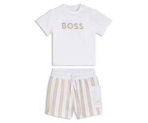 BOSS Ensemble T-shirt et short pour bébé, présenté dans une boîte cadeau - Style J53048/24901M, J53048 Beige 71