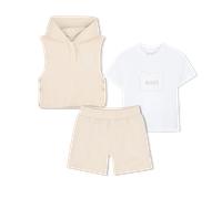 Boss - Ensemble Tee-shirt + Sweat+ Short - New Beige - Garçon - 12 Mois