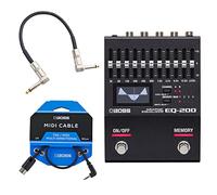 Boss EQ-200 Égaliseur graphique + câble BMIDI-1-35 TRS-MIDI + câble patch Keepdrum