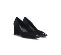 BOSS Escarpins en cuir suédé avec bout en cuir - Style Gracey_ChPump70_NASD, 50548592 Noir 42