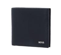 BOSS Portefeuille à deux volets en cuir grainé avec logo métallique - Style New Crosstown_8cc, 50529496 Bleu foncé pcs.