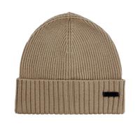 Boss - Fati Ribbed Beanie - Homme - Accessoires - Beige - Taille: ONE Size