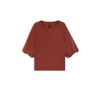 BOSS Sweat à coupe oversize avec manches ballon courtes - Style C_Etami, 50556383 Rouge sombre S