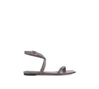 BOSS Femmes Lucy Flat Inf-C Sandales Plates en Cuir Italien à Brides et Bout carré