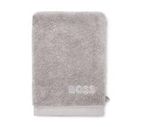 BOSS Gant de toilette en coton argenté de la mer Égée avec logo ton sur ton - Style LOFT SilverN Mitt 015021, MITT-1013441 Argent ONESI