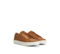 BOSS Gary Baskets tressées en cuir et cuir suédé confectionnées en Italie - Style Gary_Tenn_sdltwv, 50514547 Marron 41