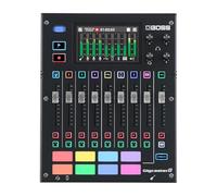 BOSS Gigcaster 8 | Table de mixage 8 pistes pour streaming avec entrée directe guitare/basse | 4 entrées combo XLR/jack | Micro stéréo intégré | 8 pads SFX | Interface audio USB 20x14
