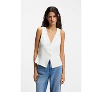 BOSS Gilet coupe moderne avec dos ouvert - Style C_Jalily, 50557450 Blanc 36