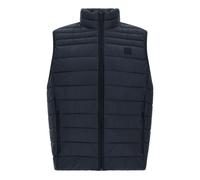 Boss - Gilet déperlant avec écusson logo - Homme - Vestes - Bleu - Taille: 3XL