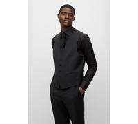 BOSS Gilet droit en laine mélangée stretch - Style H-Jasper-VS-MM-C-224, 50480017 Noir 56