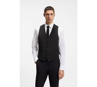 BOSS Gilet Slim en laine vierge à motif logo - Style H-Huge-Vest-MM-251, 50537562 Noir 56
