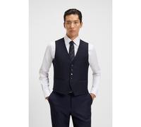 BOSS Gilet Slim en laine vierge stretch - Style L-HarversVest-241-LC, 50509889 Bleu foncé 26