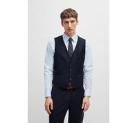 BOSS Gilet Slim en laine vierge stretch - Style L-HarversVest-241-LC, 50509889 Bleu foncé 98