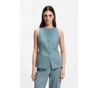 BOSS Gilet Slim en laine vierge - Style Juleran, 50551939 Bleu 48