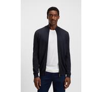 BOSS Gilet zippé en maille de laine vierge - Style Balonso, 50468254 Bleu foncé XXL