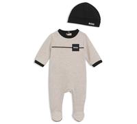BOSS Grenouillère et bonnet avec boîte cadeau pour bébé - Style J52487/B5112M, J52487 Beige clair 71