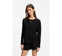 BOSS Haut de pyjama en coton stretch avec logo imprimé - Style CI_LS-Shirt, 50510326 Noir XXL