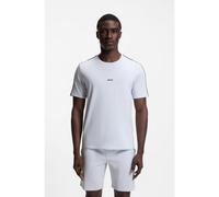 BOSS Haut de pyjama en coton stretch avec ruban à rayures emblématiques - Style Unique T-Shirt, 50545930 Violet clair M