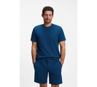 BOSS Haut de pyjama en maille gaufrée - Style Waffle T-Shirt, 50535891 Bleu M