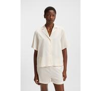 BOSS Haut en coton avec fentes d’aisance latérales - Style TOP COVER UP, 50545146 Blanc M