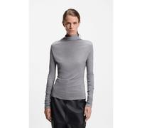 BOSS Haut en jersey doux à col montant - Style Elavu, 50550639 Gris chiné L