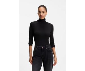 BOSS Haut en jersey stretch à col roulé - Style C_Eliana, 50548098 Noir XL