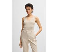 BOSS Haut sans manches en maille à encolure en V - Style Flani, 50534133 Beige clair XL