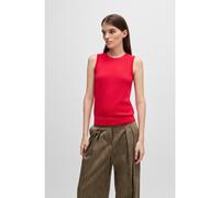BOSS Haut sans manches en maille de laine vierge - Style Firani, 50543000 Rouge S
