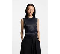 BOSS Haut sans manches en satin avec fermeture goutte d’eau au dos - Style Baurina, 50553047 Bleu foncé 40